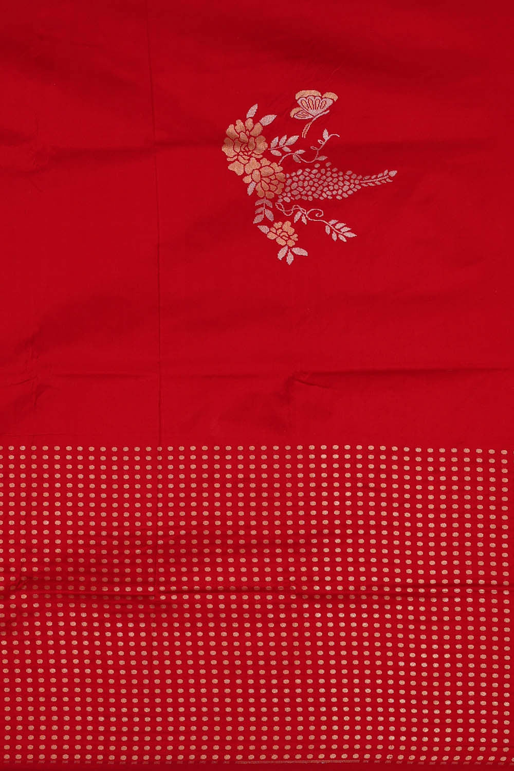 Image of Banarasi Silk Red Saree